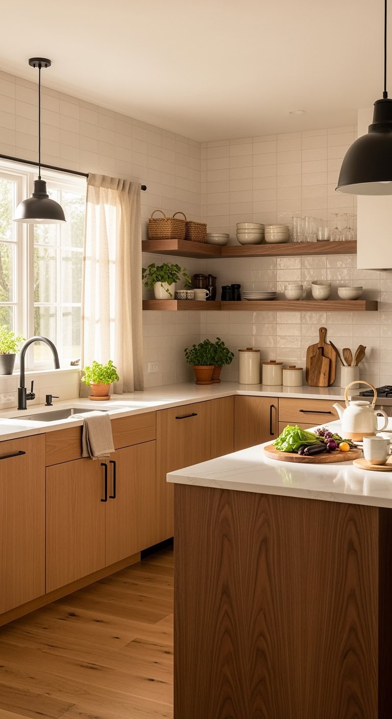 japandi cream kitchen aesthetics