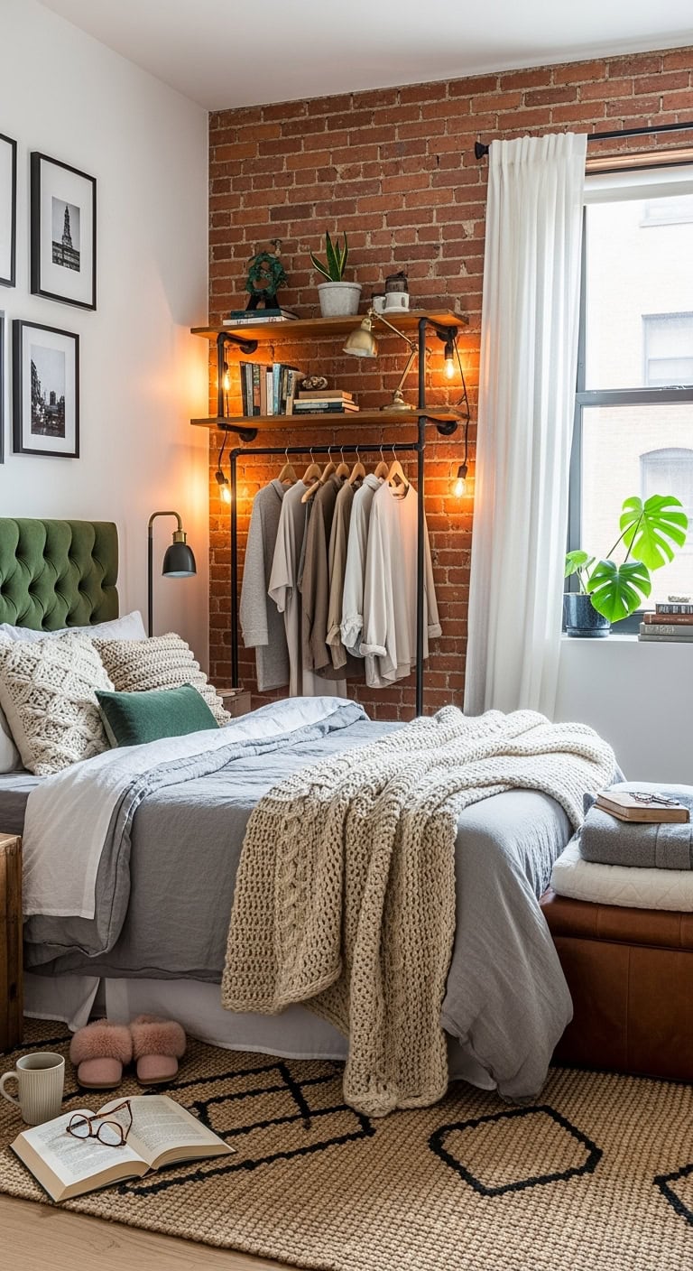 urban industrial bedroom style