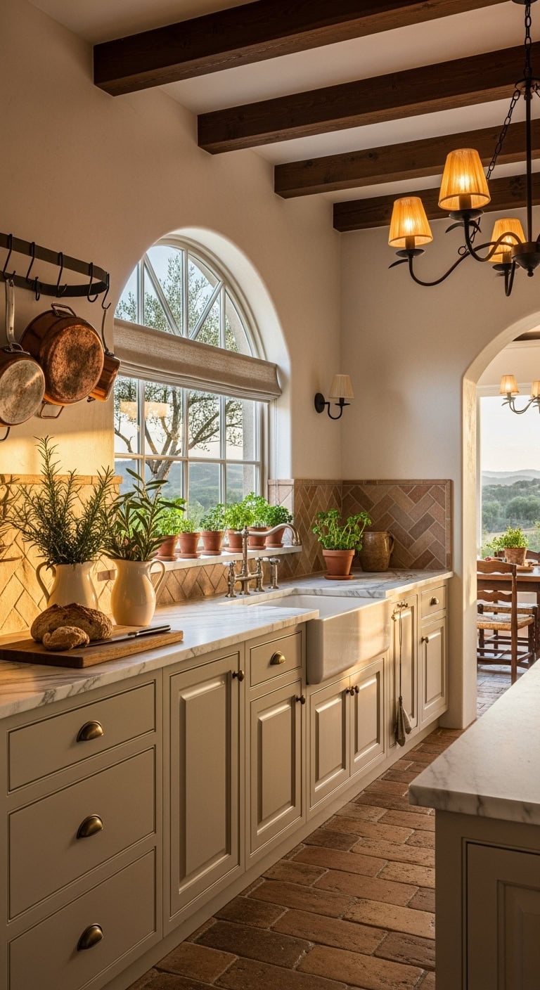 tuscan villa kitchen charm