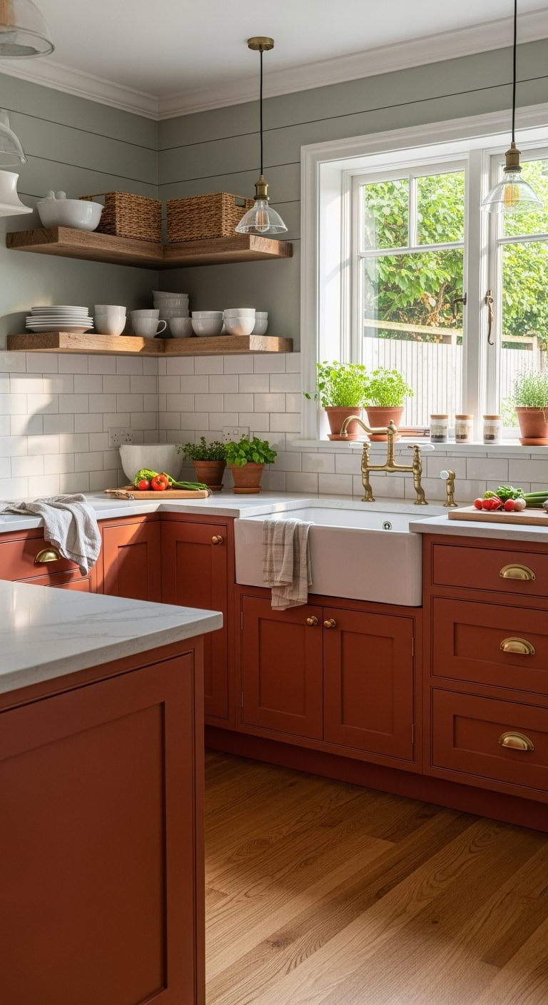 cozy farmhouse terracotta kitchen dreams