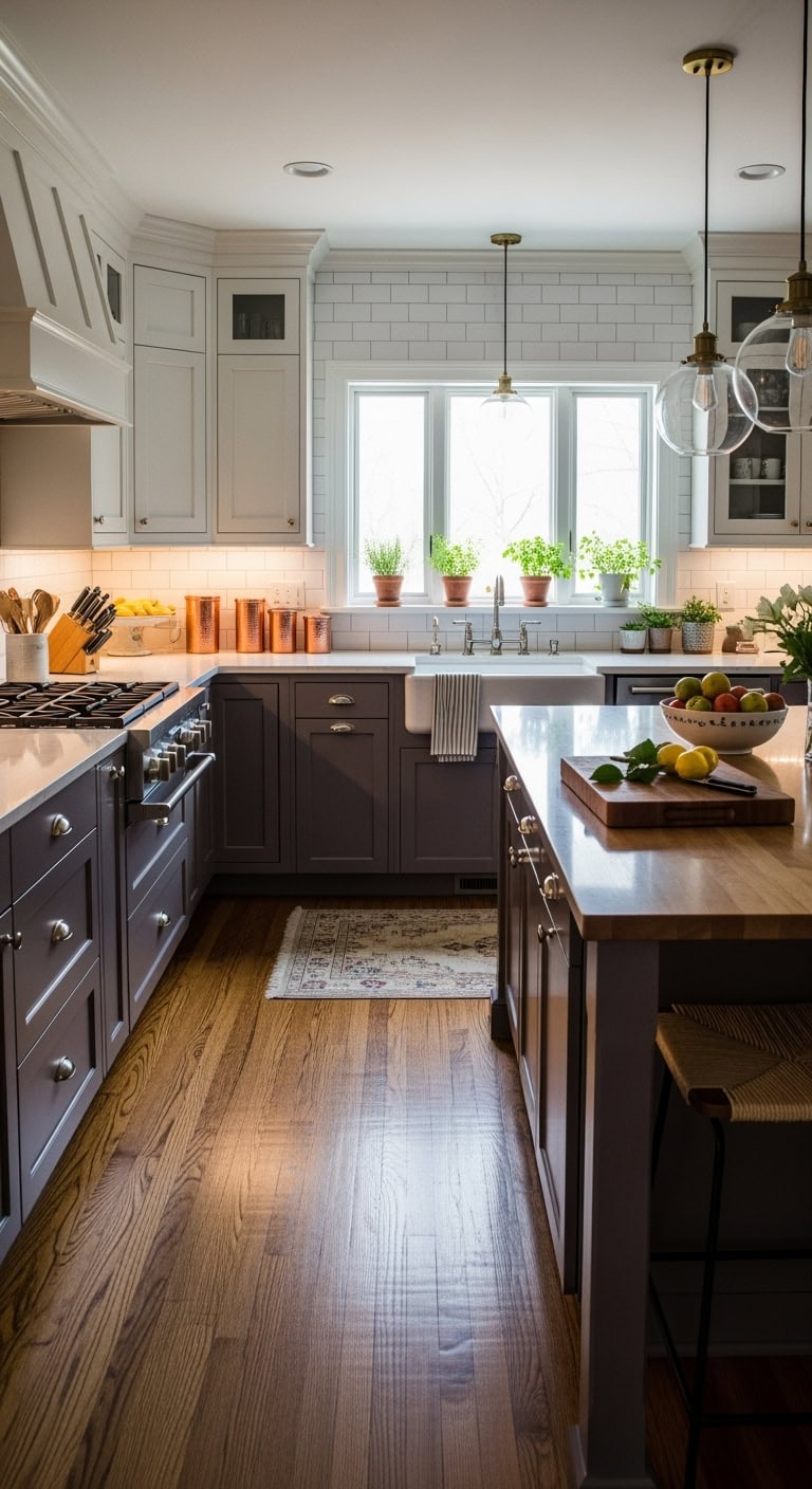 elegant plum kitchen design