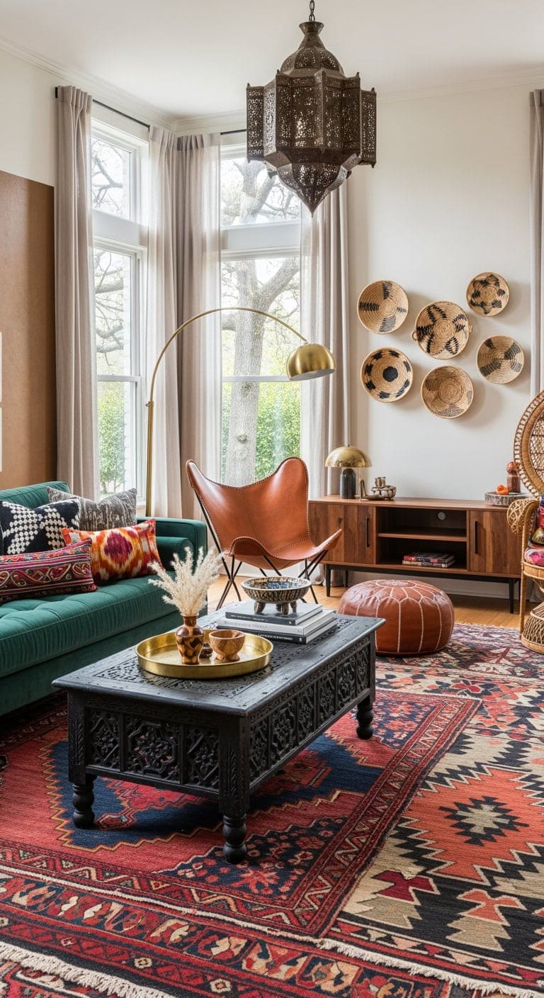 global boho luxe living