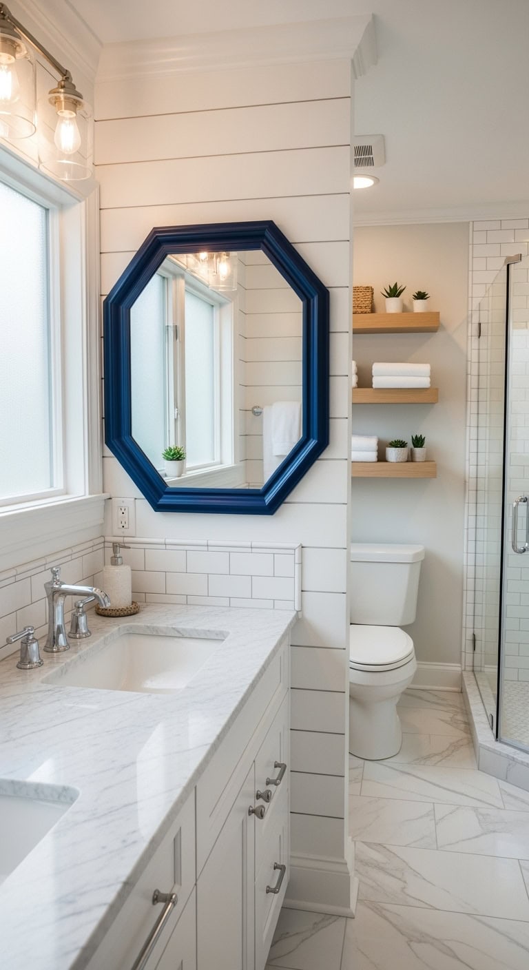 stylish bathroom mirror frame designs