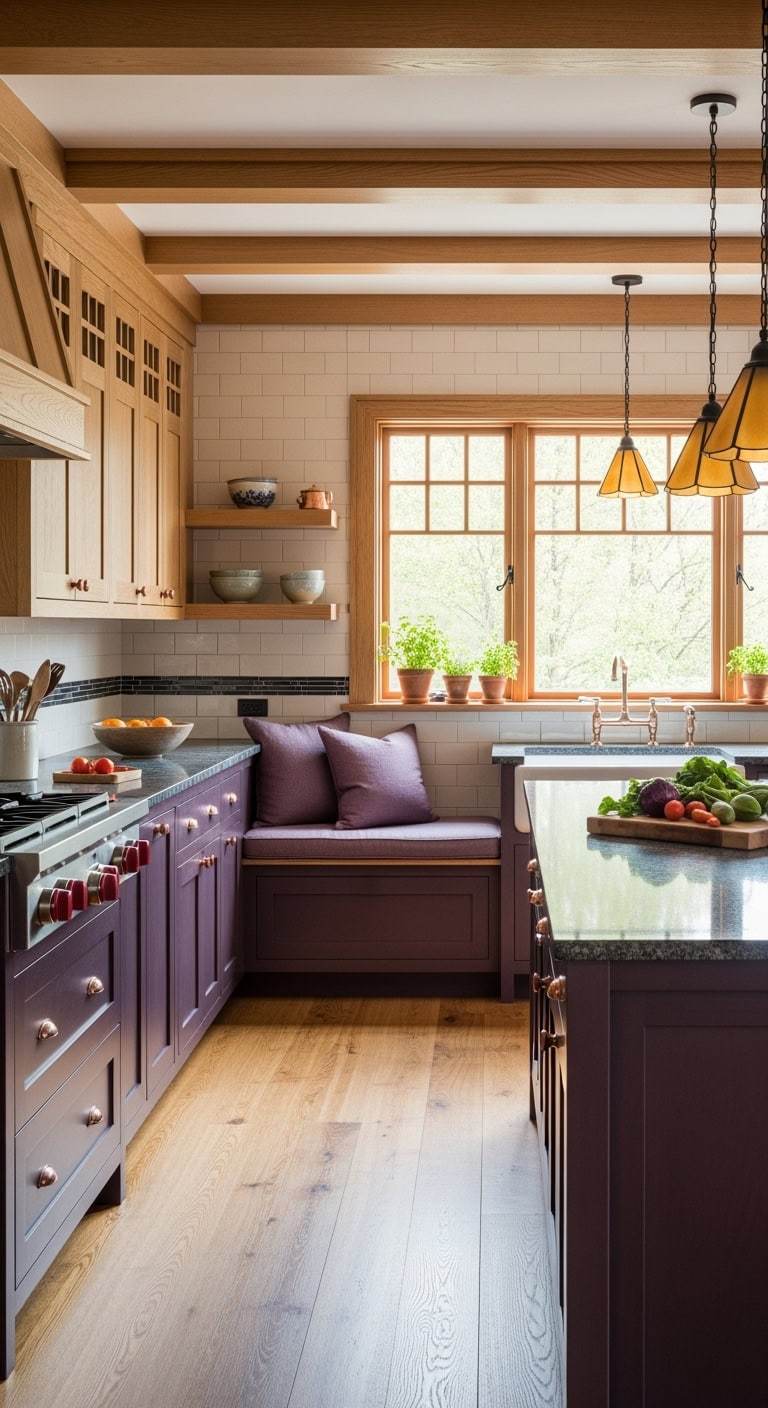 craftsman plum kitchen elegance
