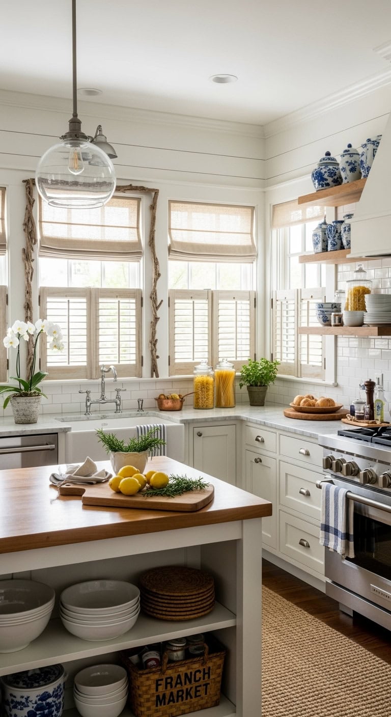 weathered white window shutters coastal charm
