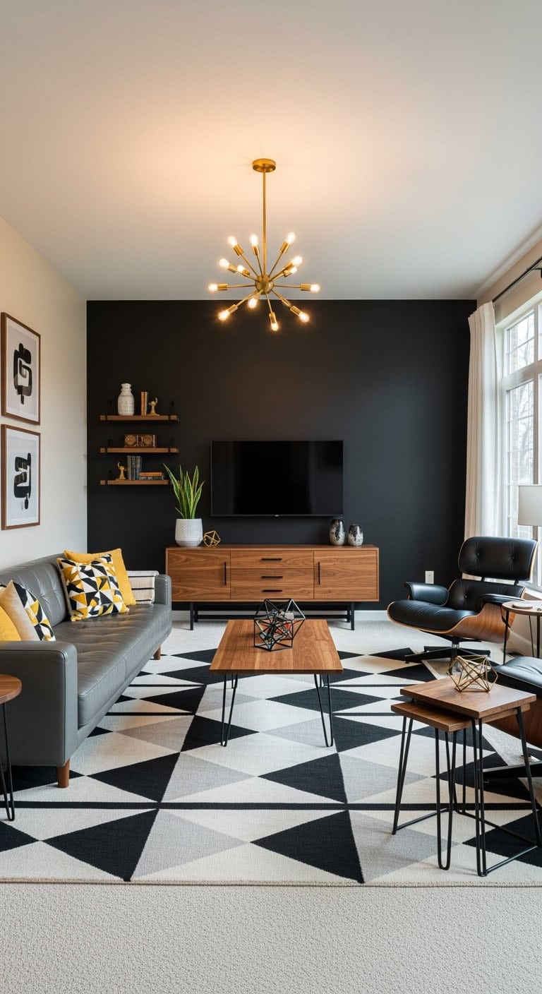 walnut mid century modern vibe