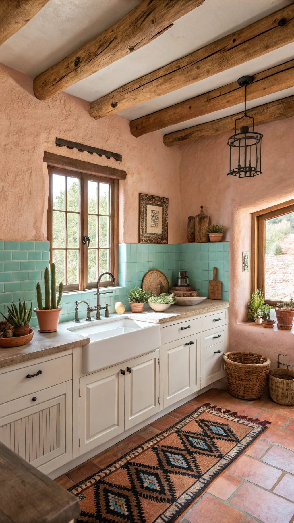 terracotta pink adobe warmth
