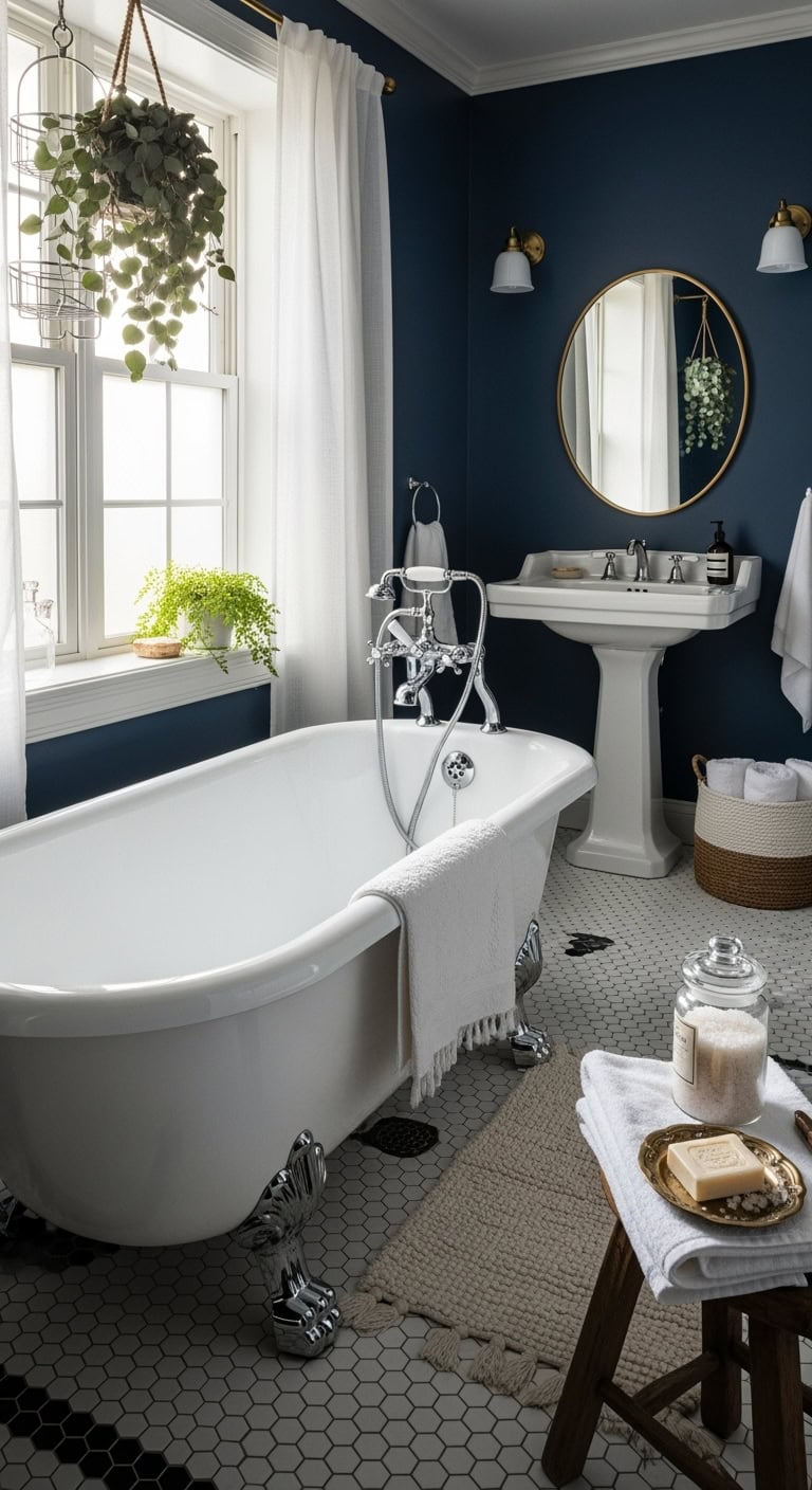 luxurious vintage bold sophisticated bathroom design