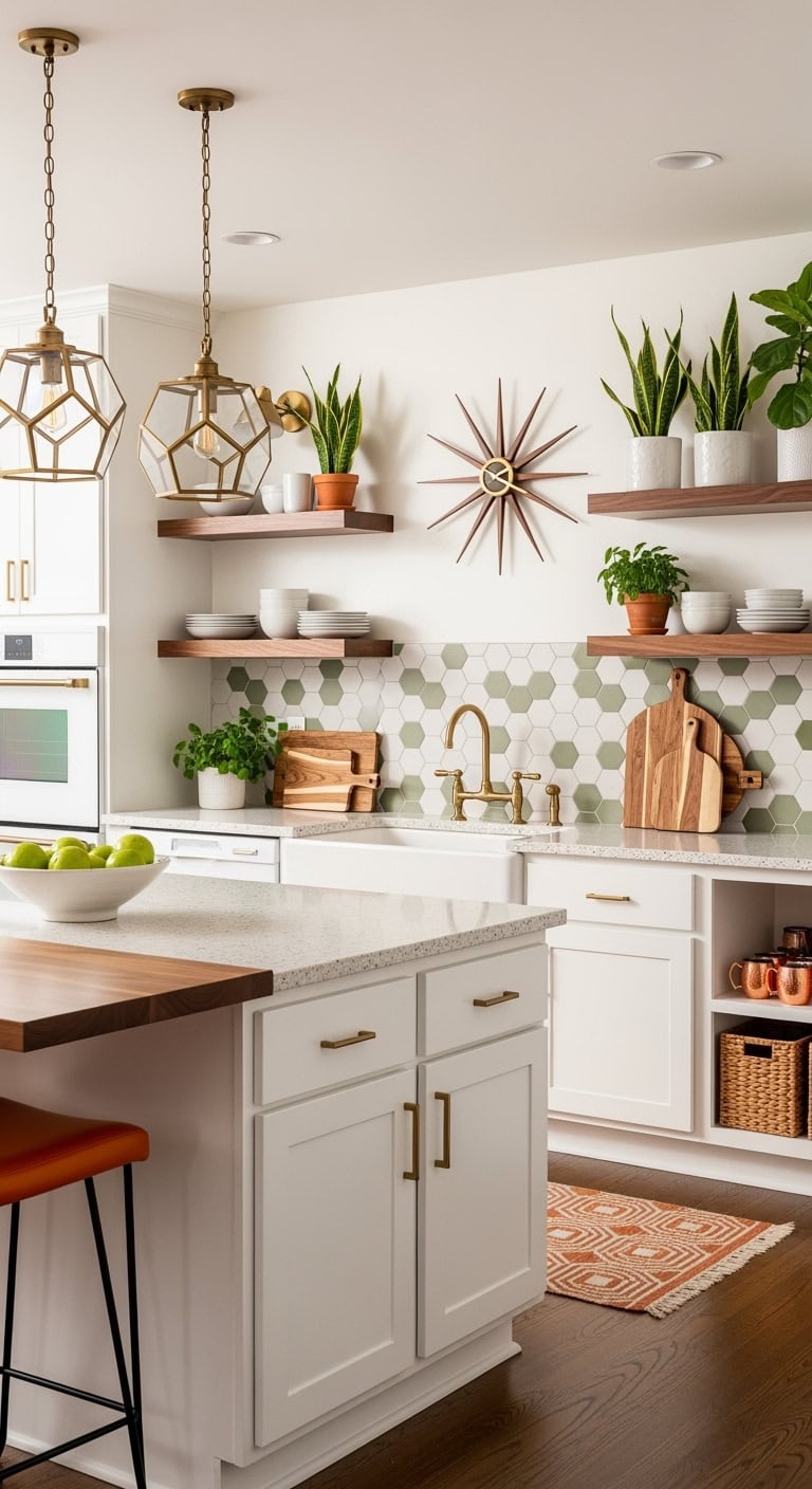 streamlined retro kitchen elegance