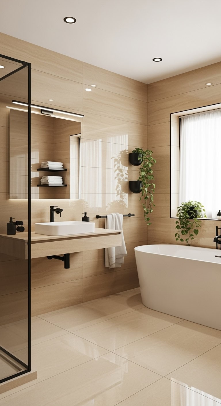 glossy beige ceramic glamour