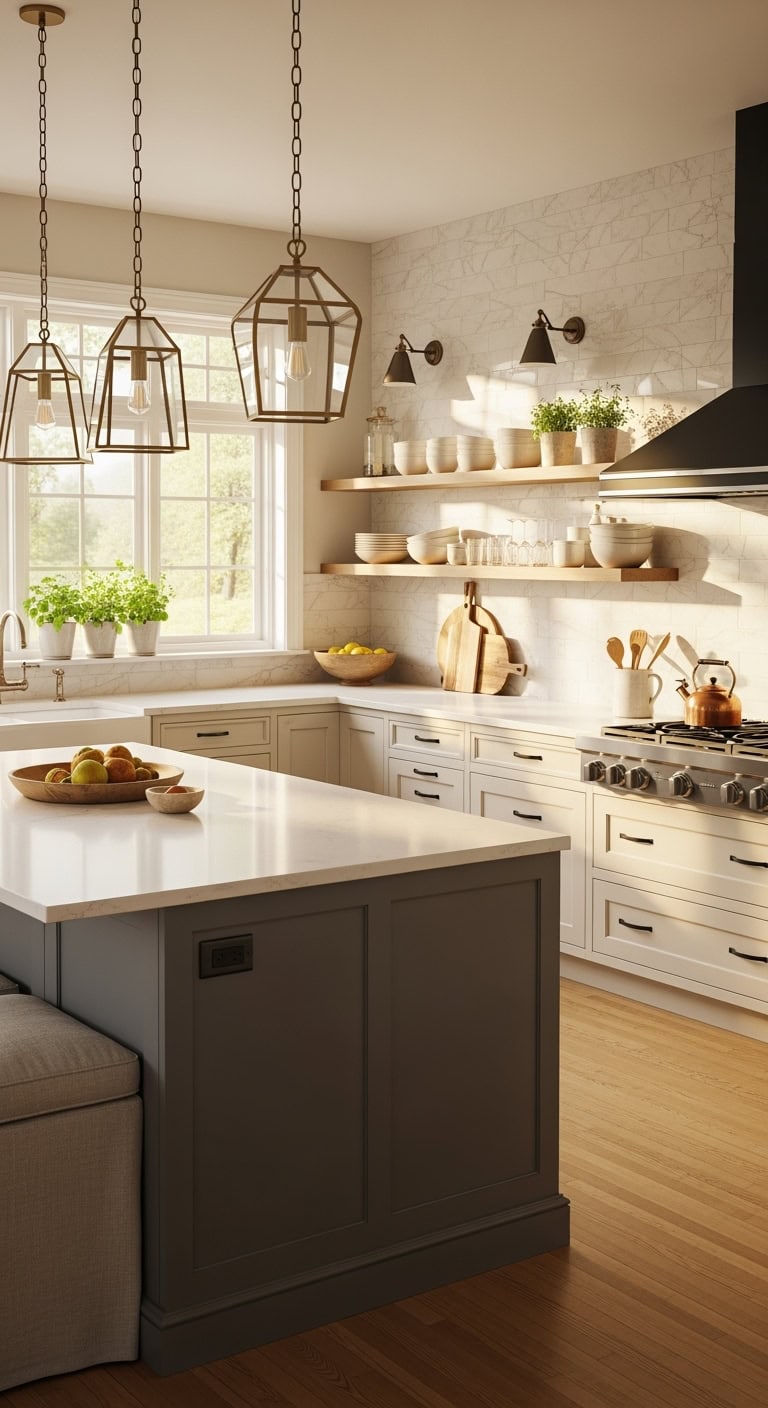 stylish modern cream kitchen