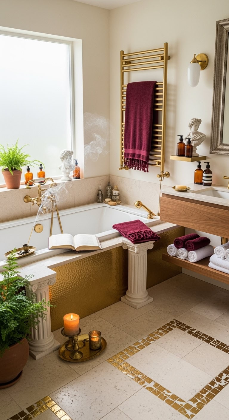 lavish roman imperial bathroom retreat