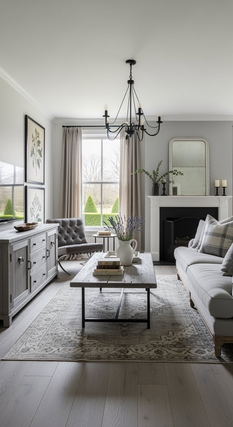 weathered grey chic with matte black