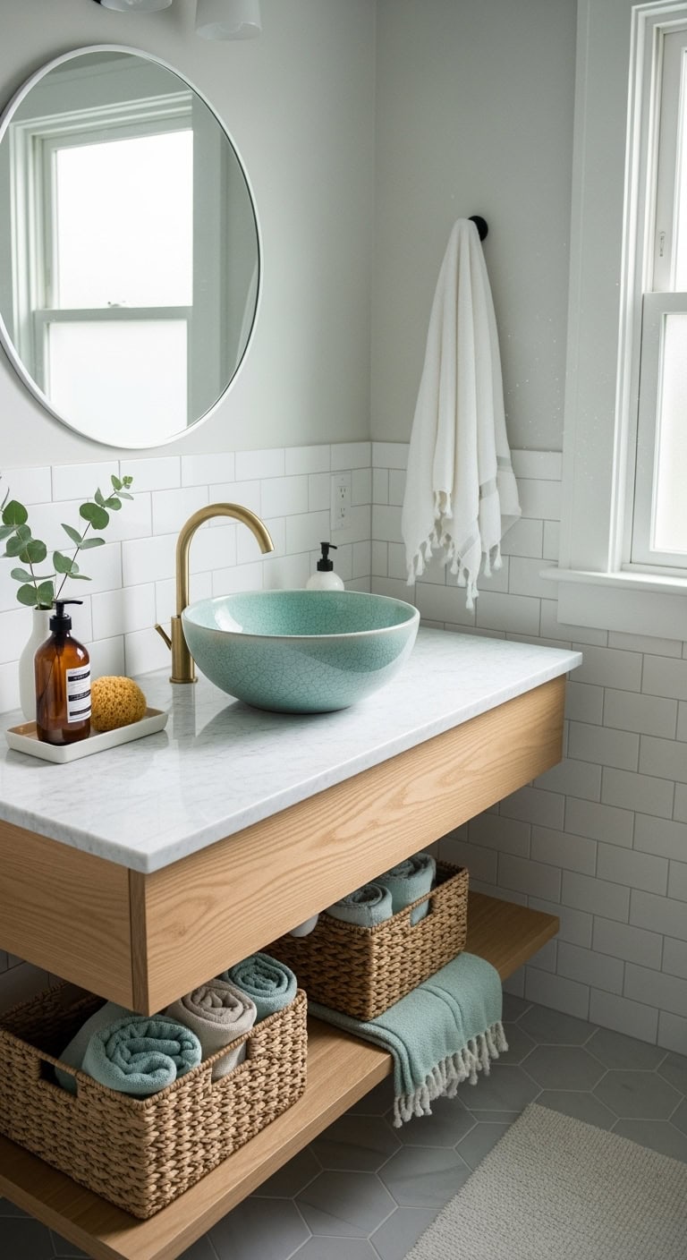 sculptural seafoam ceramic vessel sinks