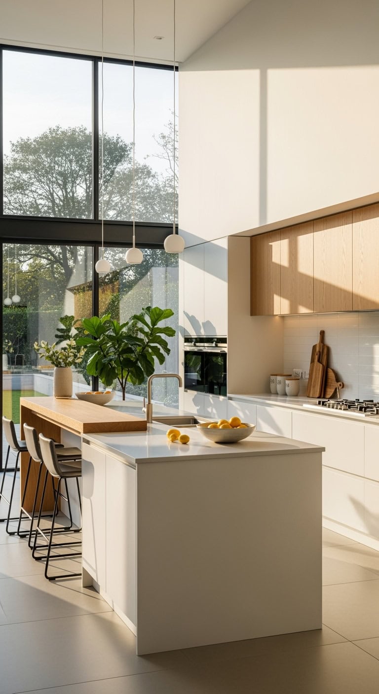 luminous kitchen with nature s embrace