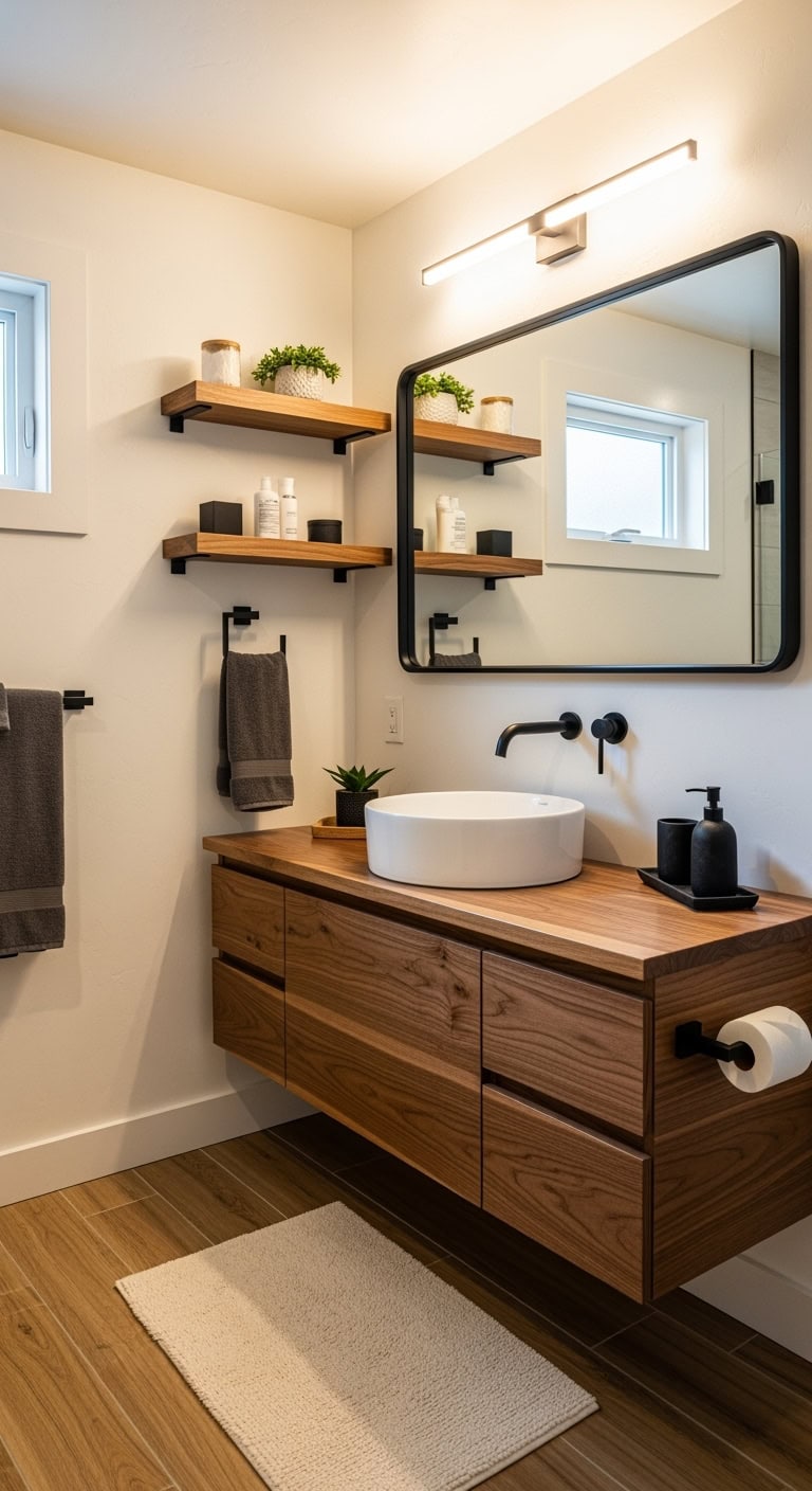 sleek rich crisp sophisticated bathroom design