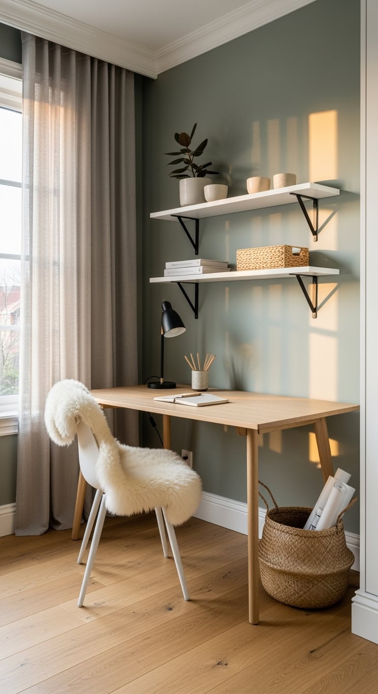 cozy airy scandinavian corner nook