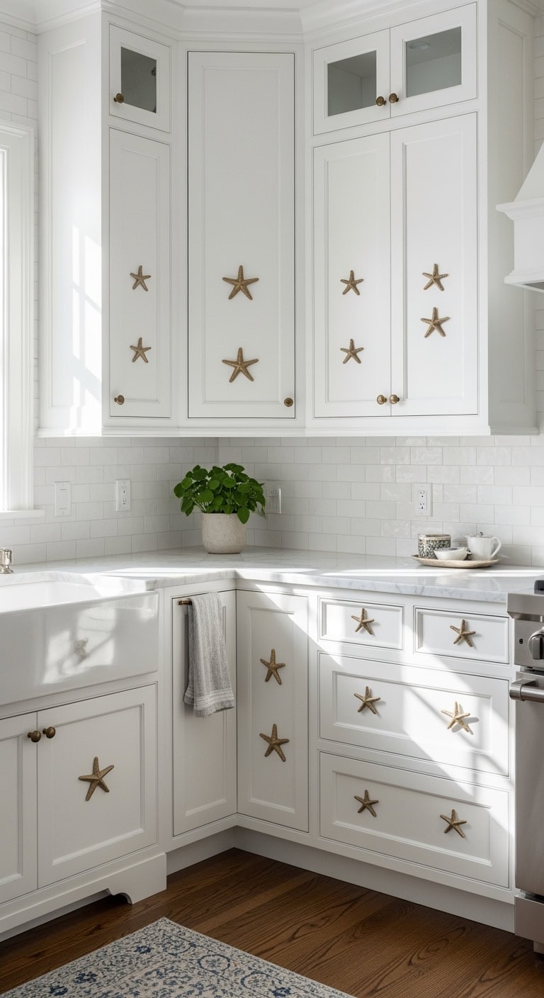 coastal charm with nautical hardware