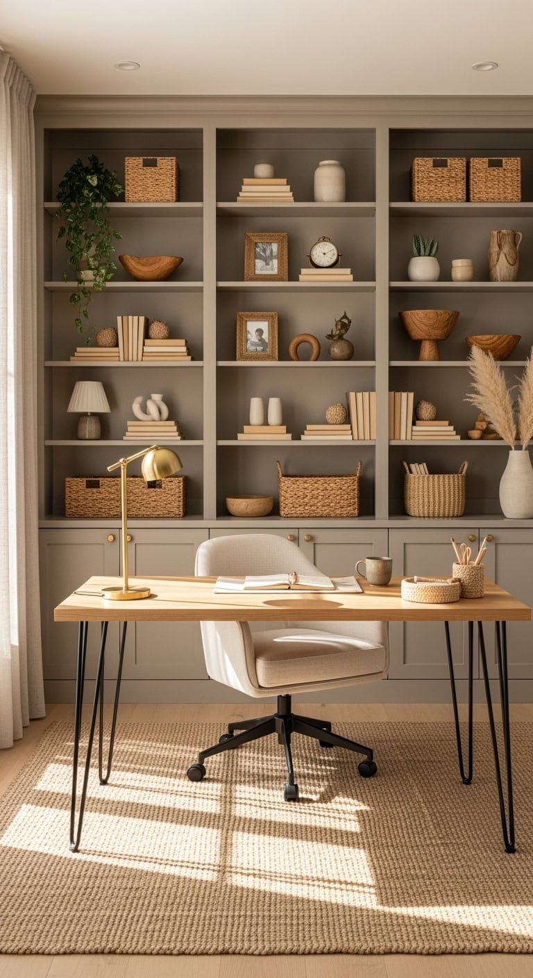 elegant versatile built in shelving system