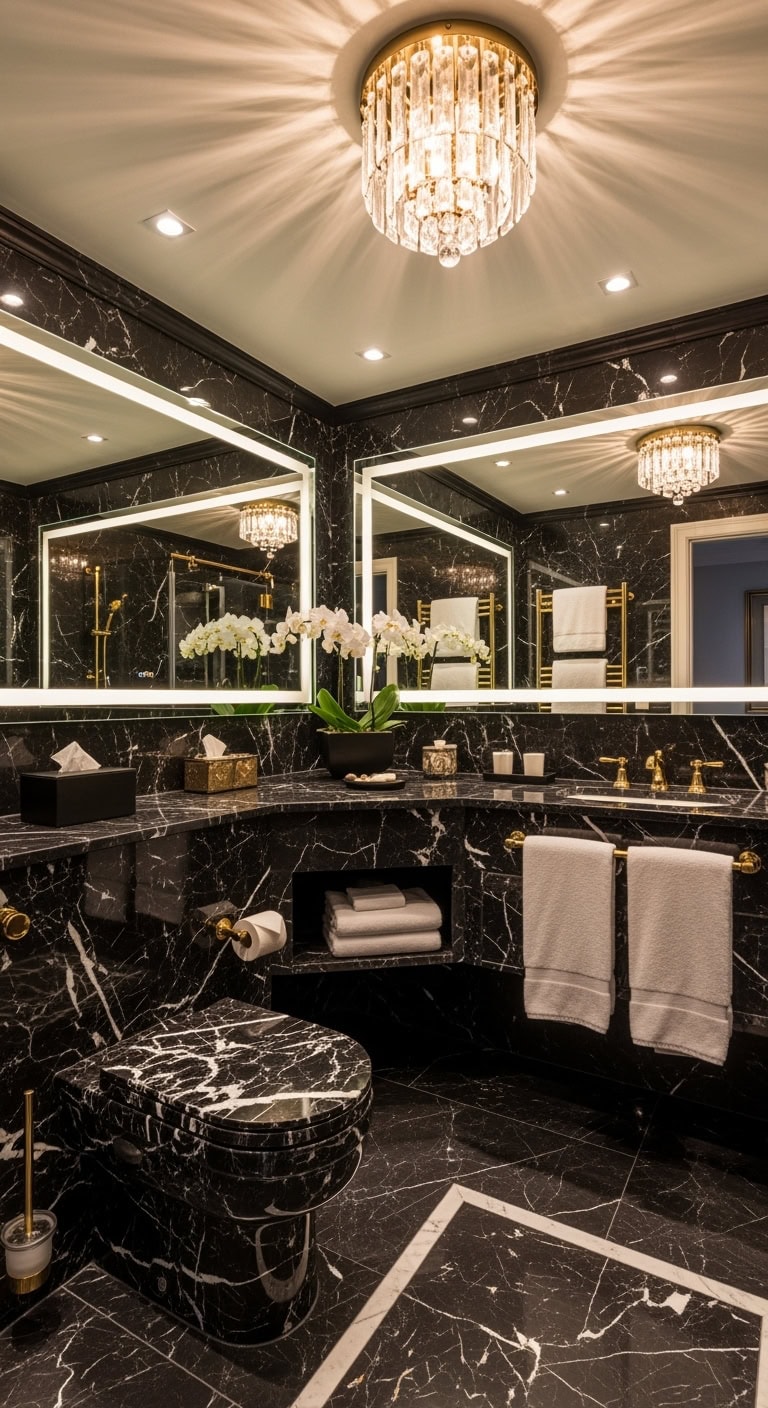 luxurious elegant bathroom transformation