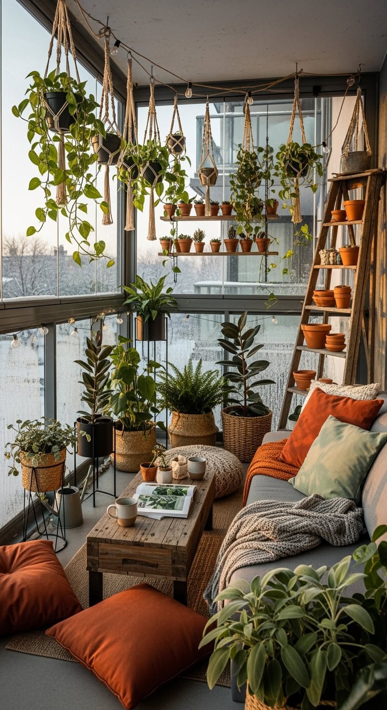 cozy botanical winter garden sanctuary