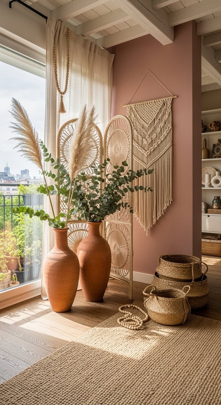 neutral pampas corner styling