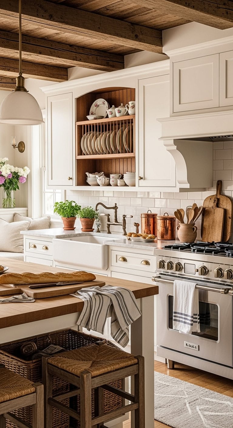 french country kitchen elegance