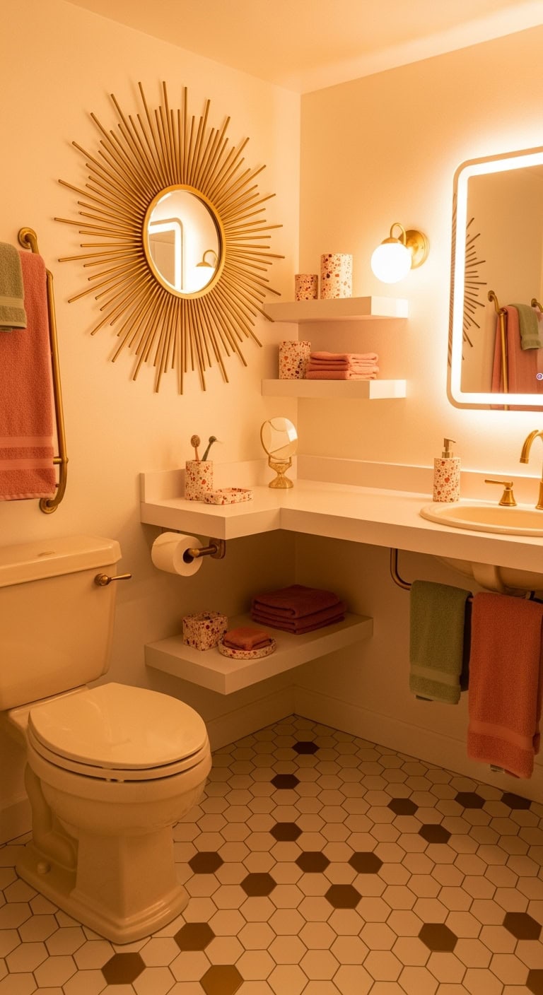 retro bisque bathroom styling inspiration