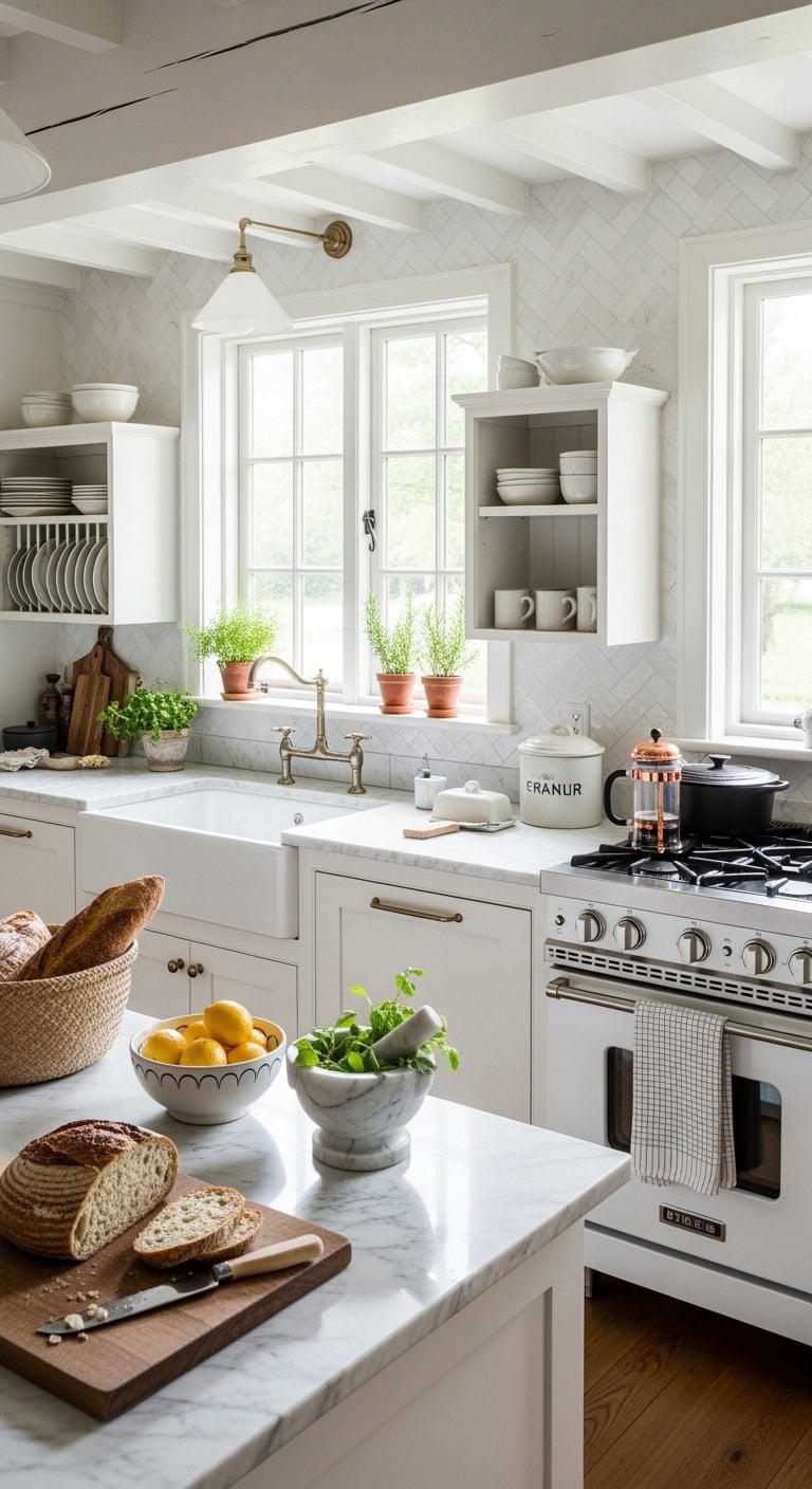 bright airy natural lit kitchen