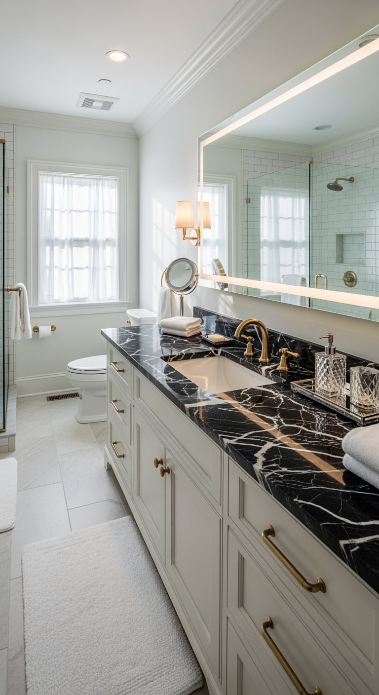 sophisticated luxurious regal bathroom vanity