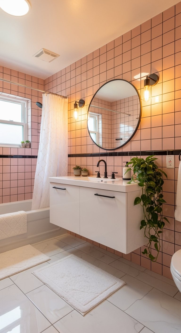 retro pink tile transformation masterpiece