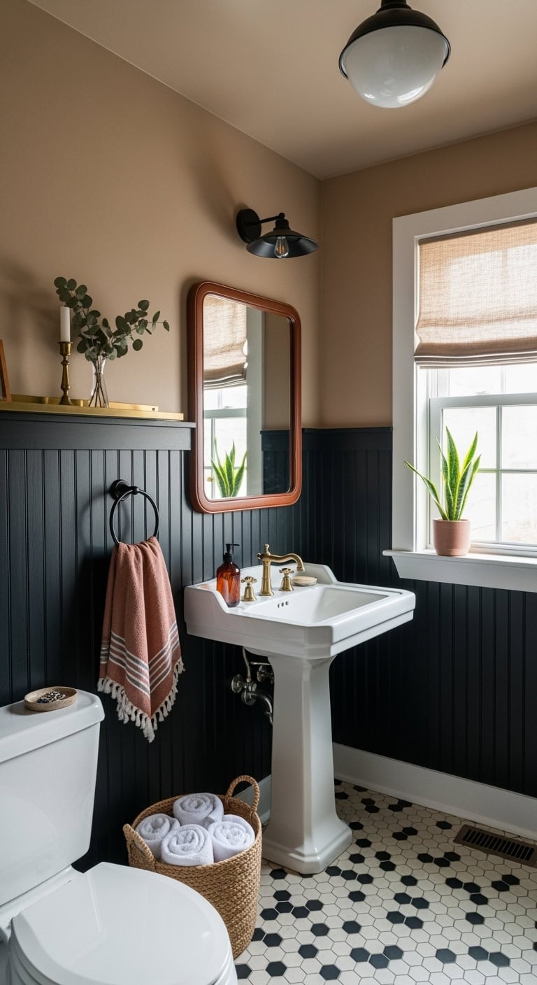 sophisticated cozy bathroom design elements