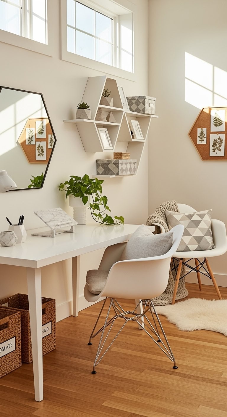 minimalist scandinavian geometric monochrome decor