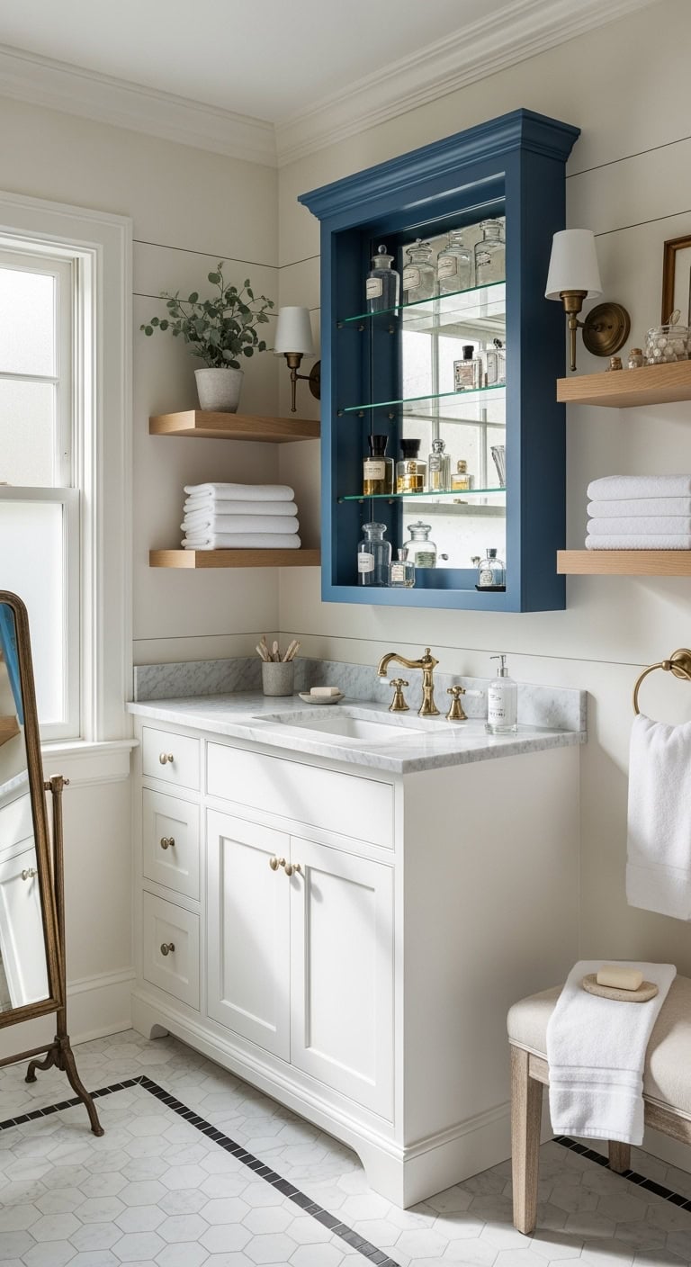 jewel toned elegant french medicine cabinets
