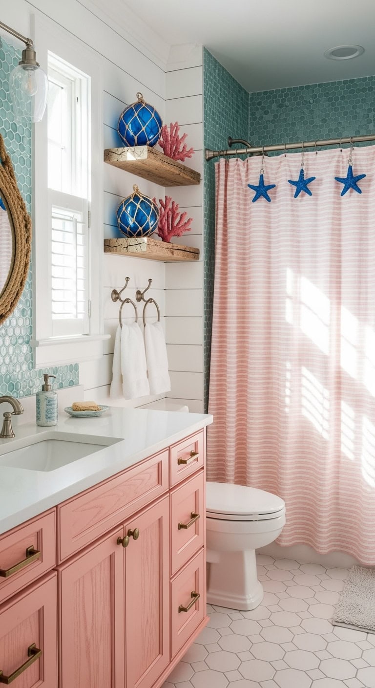 coastal delight pink and blue