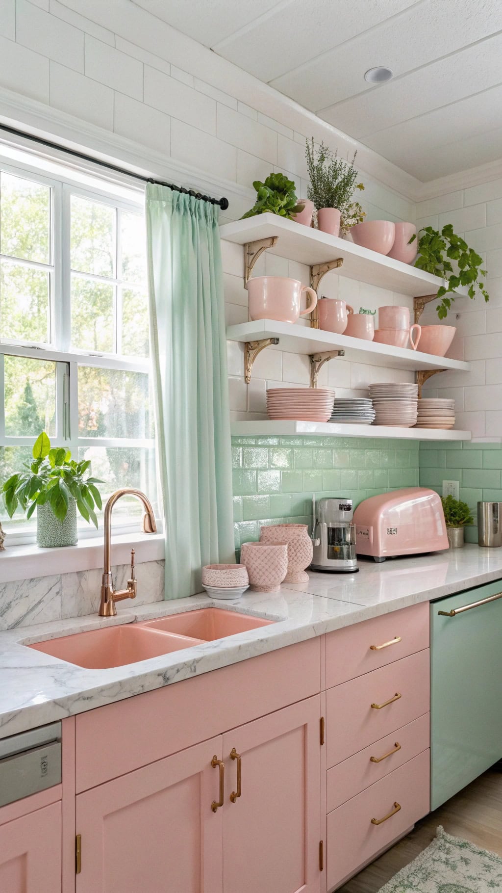 vintage pink jadeite charm