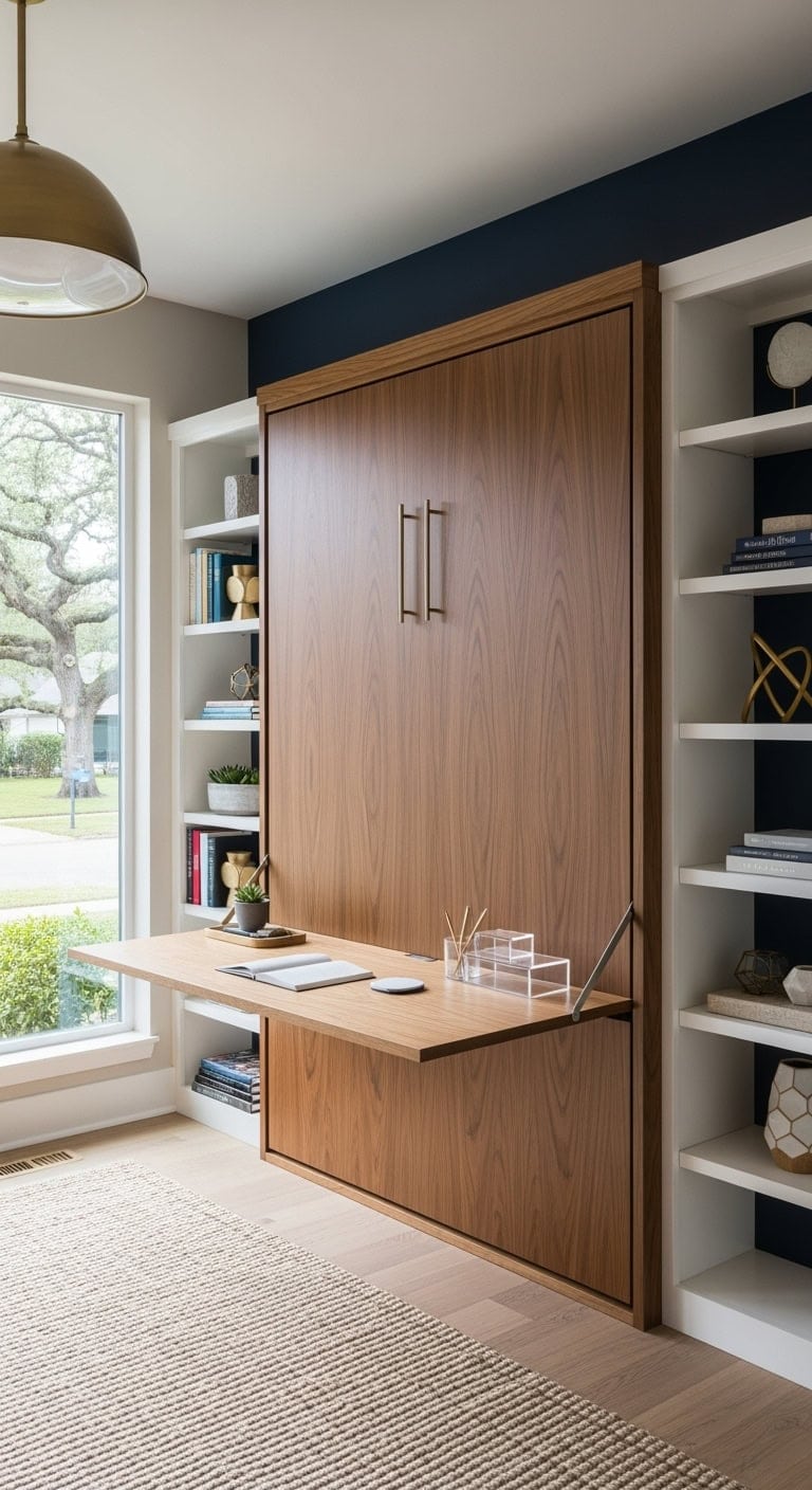 murphy bed integrated workspace