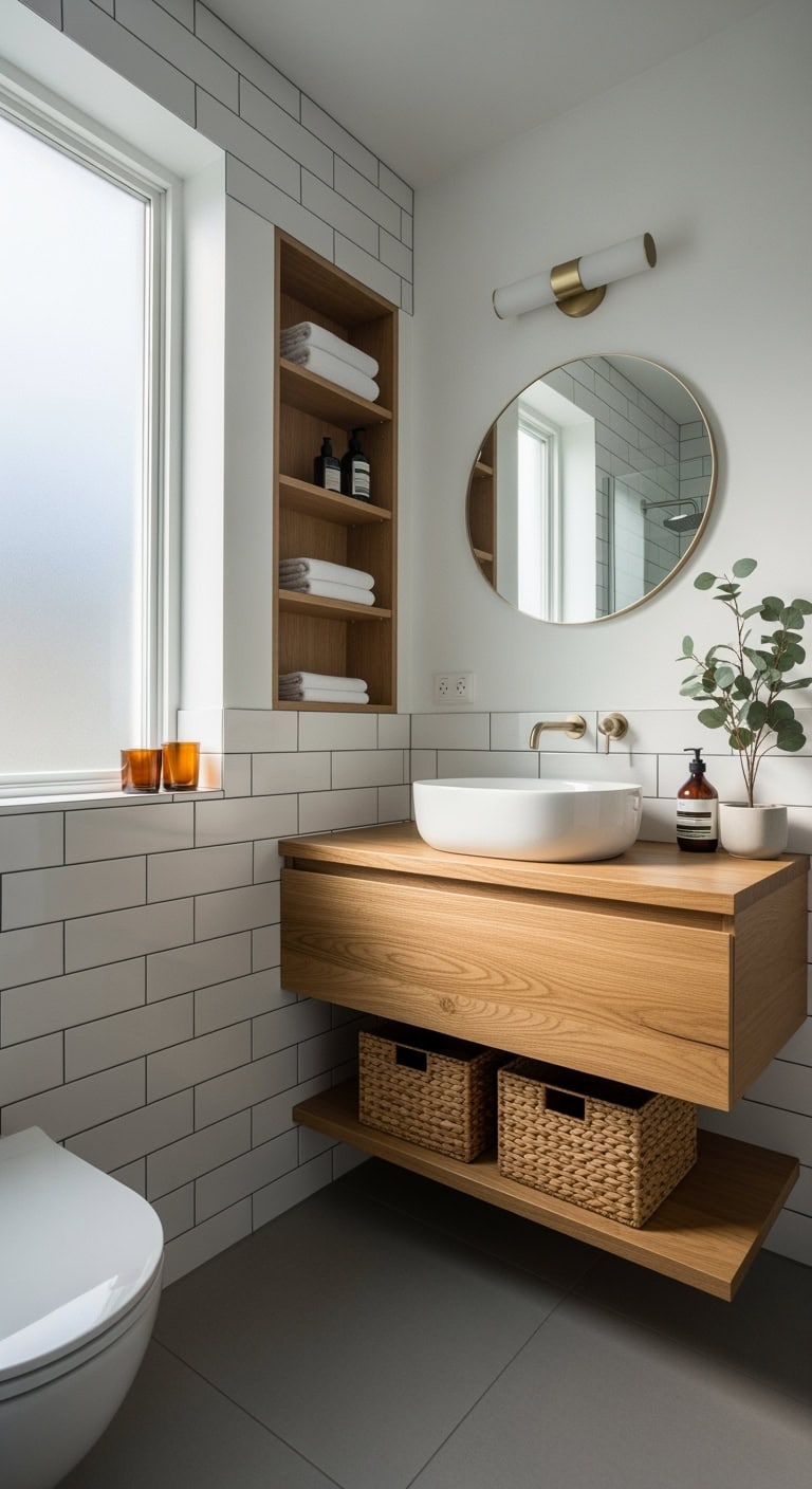 maximizing small bathroom storage space