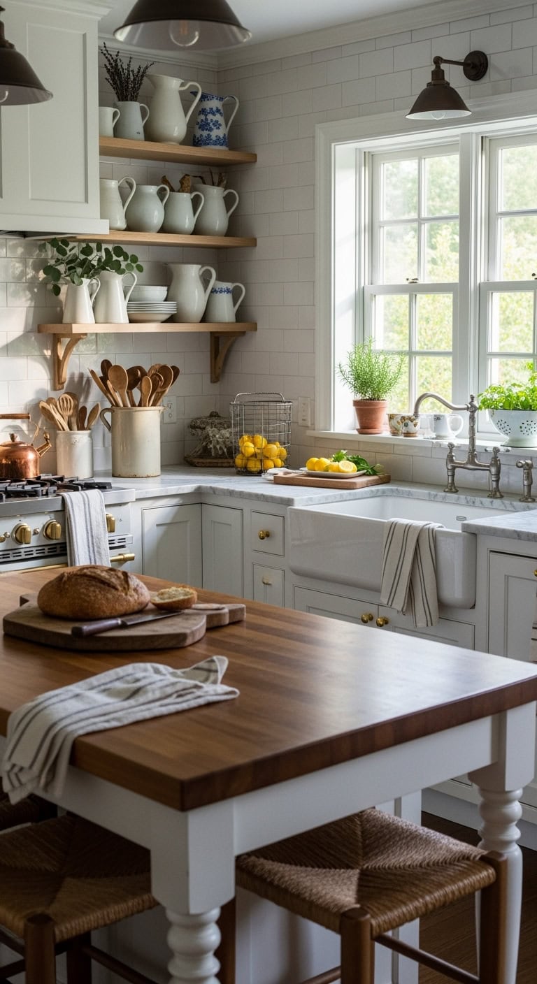 vintage ceramic pitcher vignette decor ideas