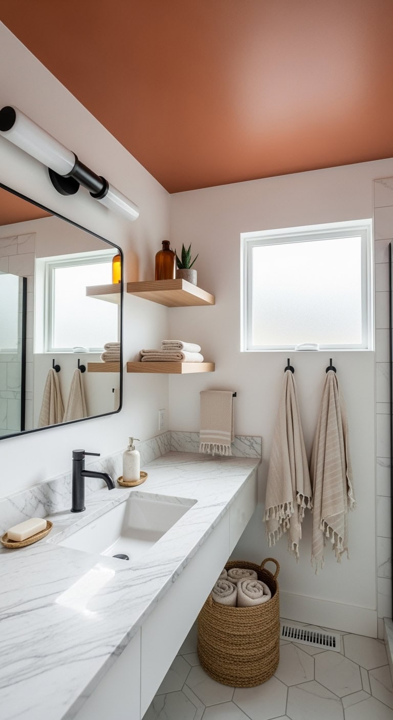 warm cozy luxurious bathroom retreat