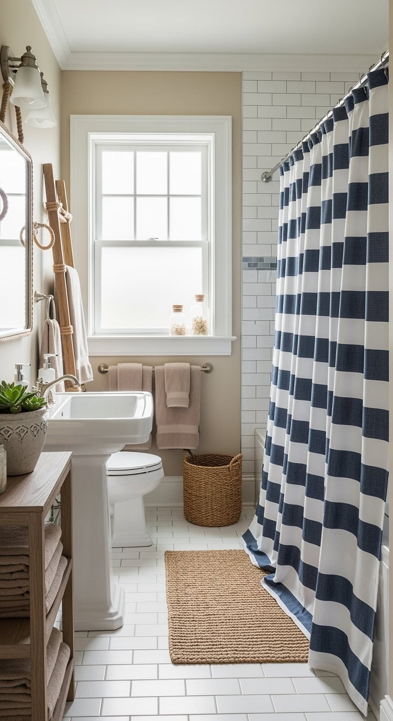 coastal chic shower curtain selection