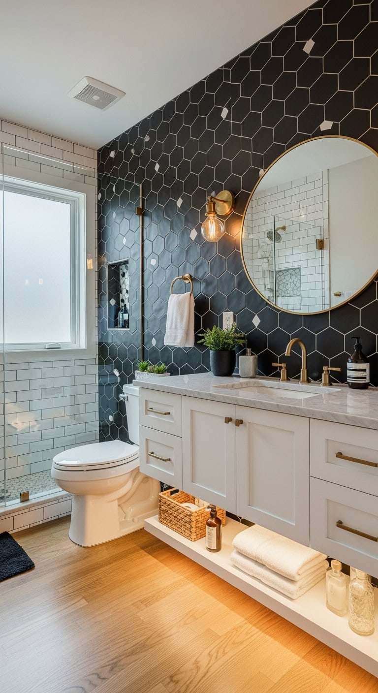 sophisticated vanity backsplash design inspiration