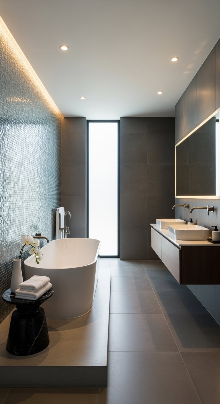 moss toile french bathroom elegance