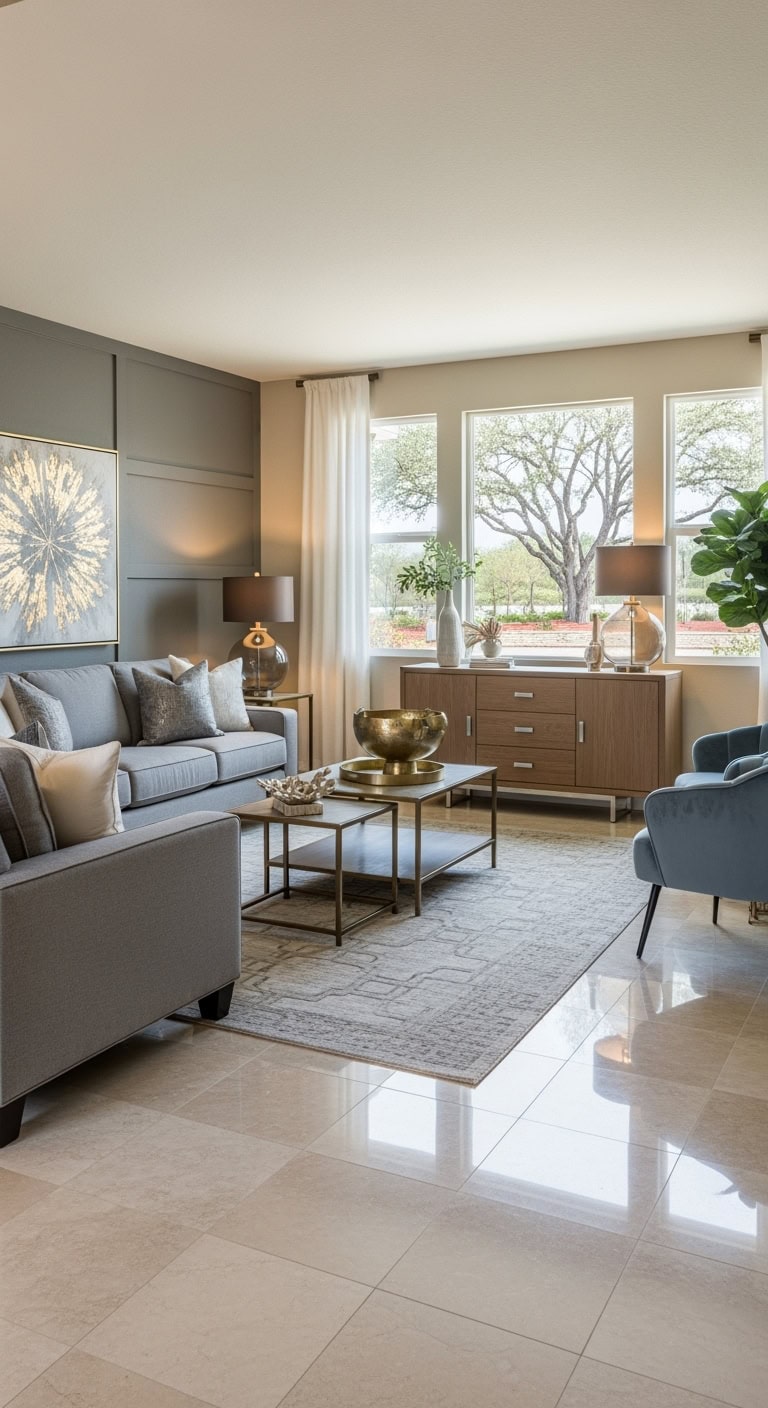 polished beige tiles harmony