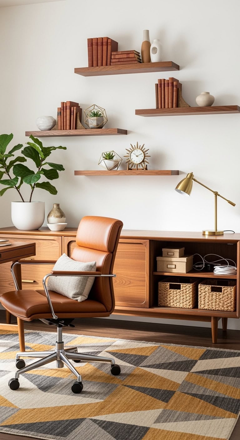 retro yet modern home office
