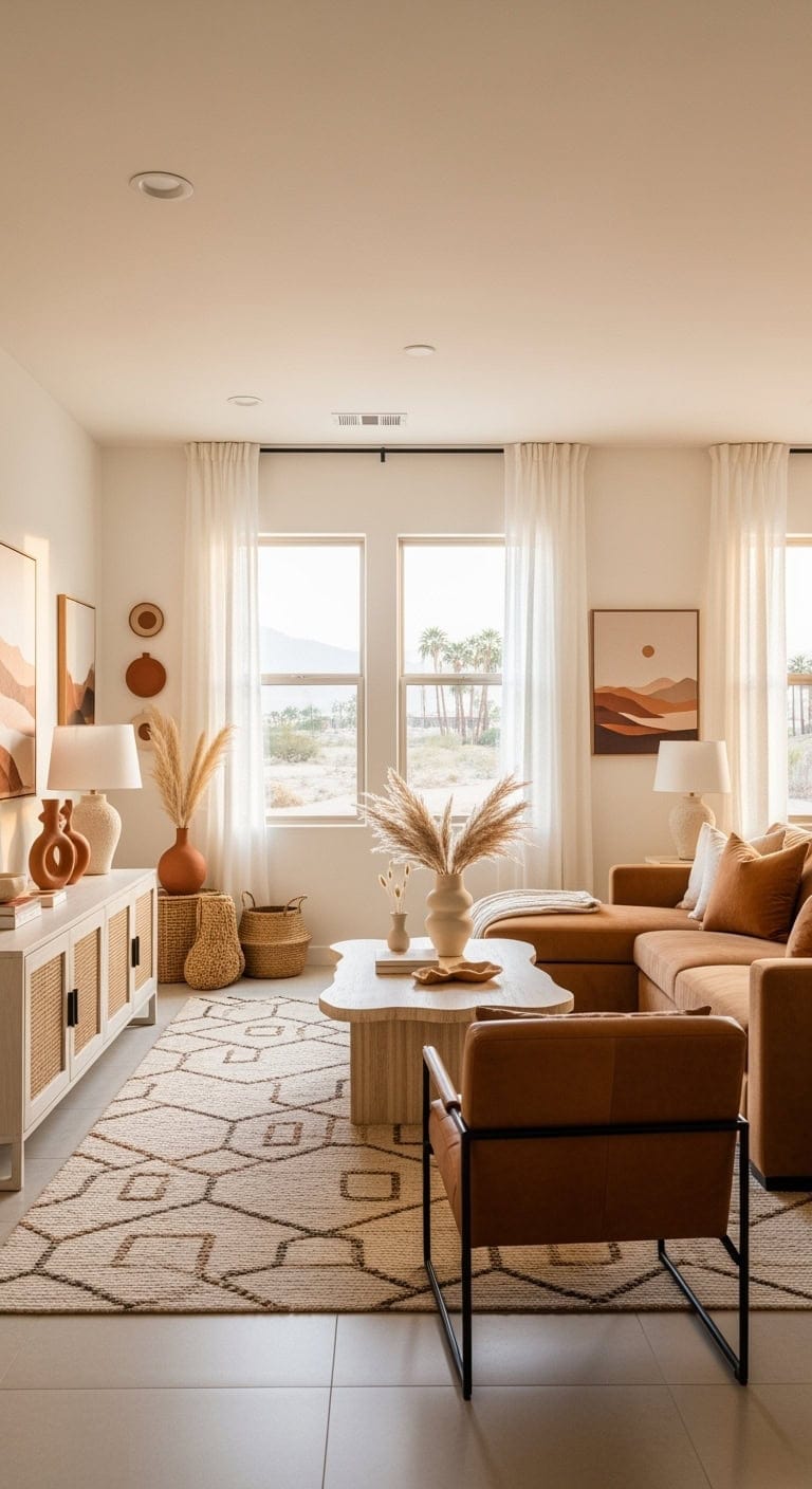 warm desert modern living