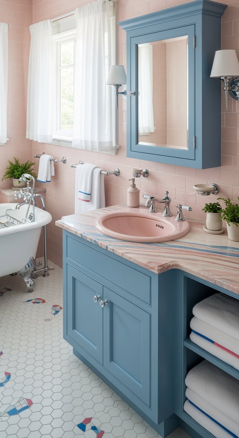nostalgic vintage basin color combination