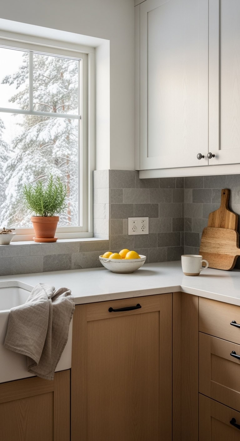 scandinavian stone kitchen backsplash designs