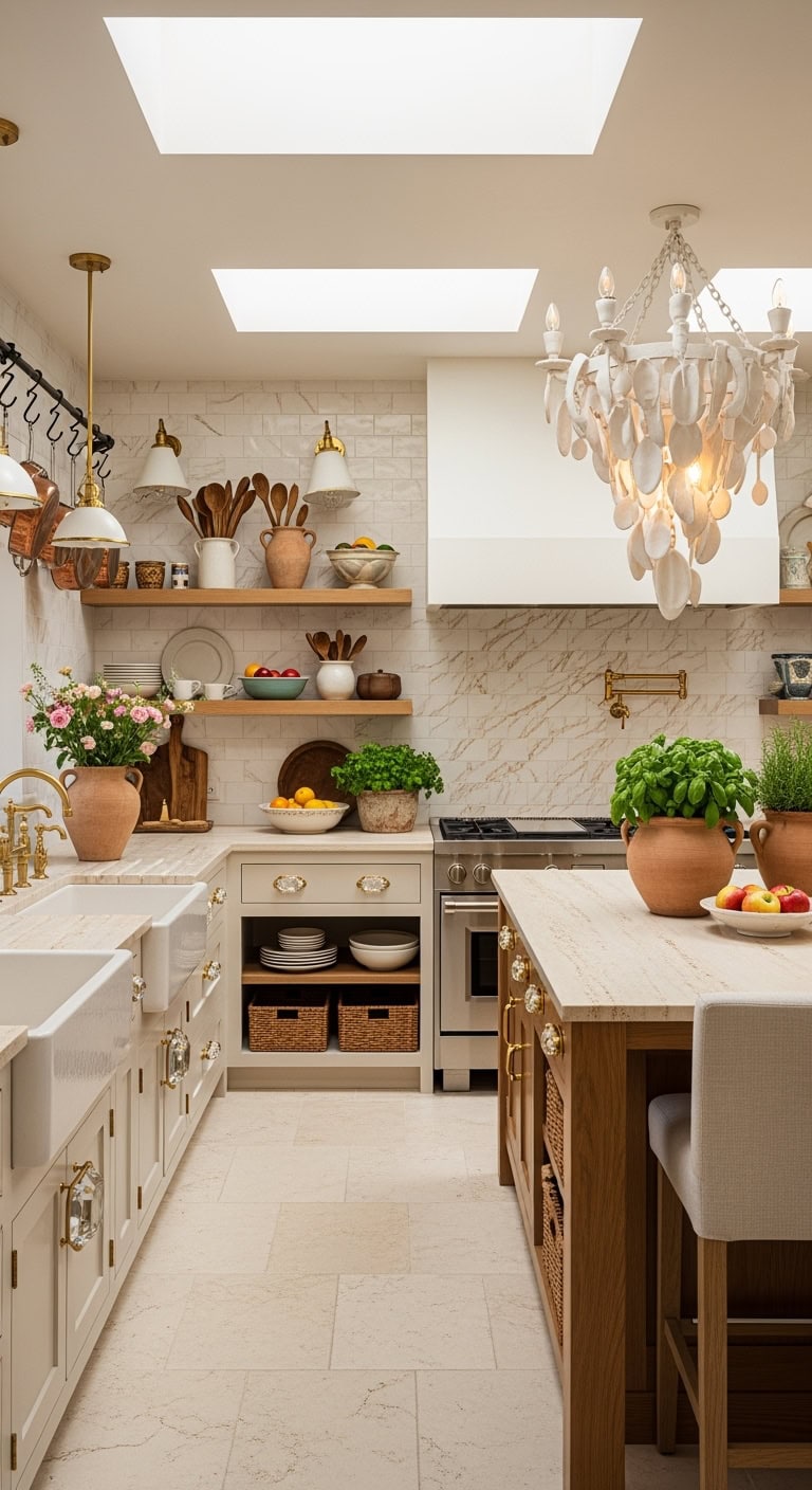 sophisticated earthy clay kitchen