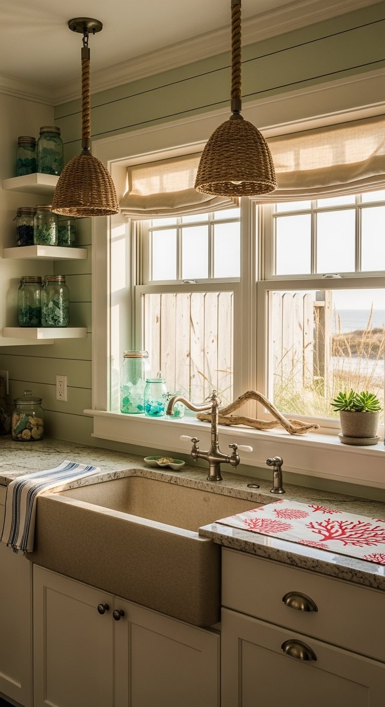 weathered nautical textured lived in beach cottage